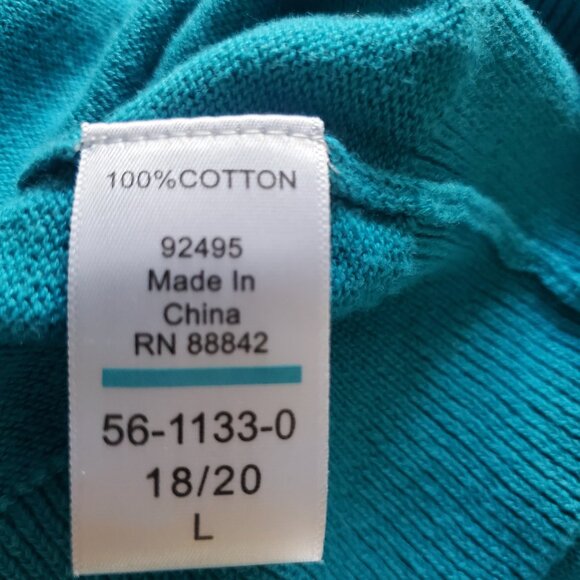 Woman Within Long Sleeve Button Up Cardigan Women's Size L (18/20) - Picture 5 of 6